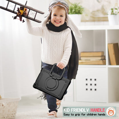 For Samsung Galaxy Tab A9+ Handle Robot Silicone Hybrid PC Tablet Case(Black) by buy2fix