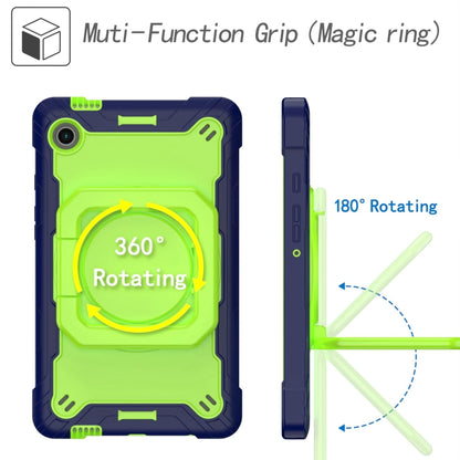 For Samsung Galaxy Tab A9 Handle Robot Silicone Hybrid PC Tablet Case(Navy Yellow Green) by buy2fix