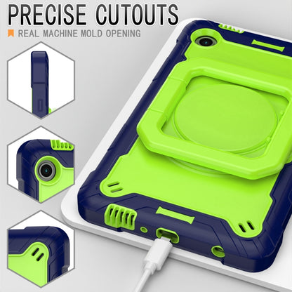 For Samsung Galaxy Tab A9 Handle Robot Silicone Hybrid PC Tablet Case(Navy Yellow Green) by buy2fix