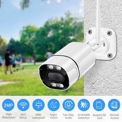 Q39 Motion Tracking Night Vision Smart Camera Supports Voice Intercom, Plug Type:US Plug(White) by buy2fix