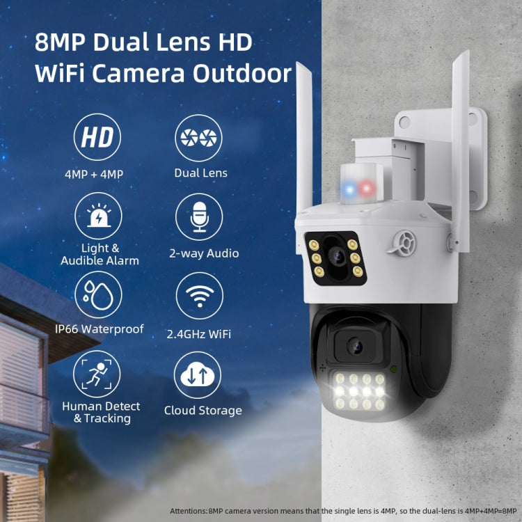 QX86 Motion Tracking Night Vision Smart Camera Supports Voice Intercom, Plug Type:US Plug(White) by buy2fix