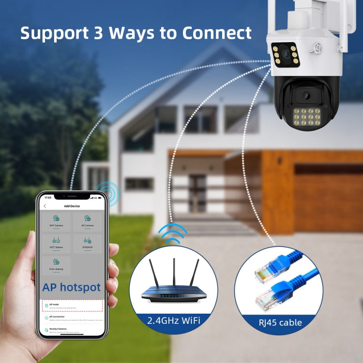 QX86 Motion Tracking Night Vision Smart Camera Supports Voice Intercom, Plug Type:US Plug(White) by buy2fix