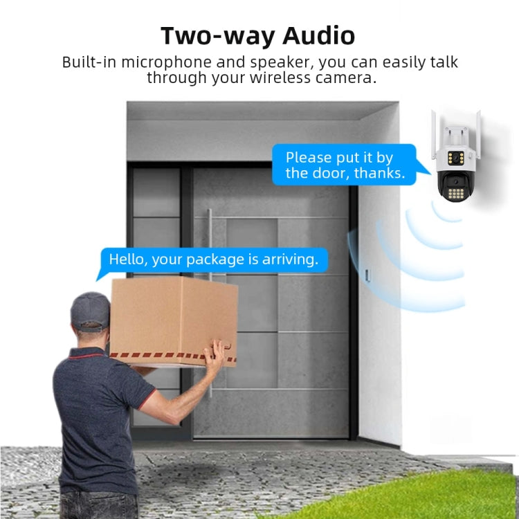 QX86 Motion Tracking Night Vision Smart Camera Supports Voice Intercom, Plug Type:US Plug(White) by buy2fix