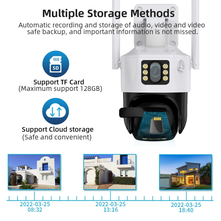 QX86 Motion Tracking Night Vision Smart Camera Supports Voice Intercom, Plug Type:US Plug(White) by buy2fix