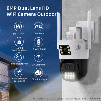 QX86 Motion Tracking Night Vision Smart Camera Supports Voice Intercom, Plug Type:AU Plug(White) by buy2fix