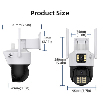 QX86 Motion Tracking Night Vision Smart Camera Supports Voice Intercom, Plug Type:AU Plug(White) by buy2fix