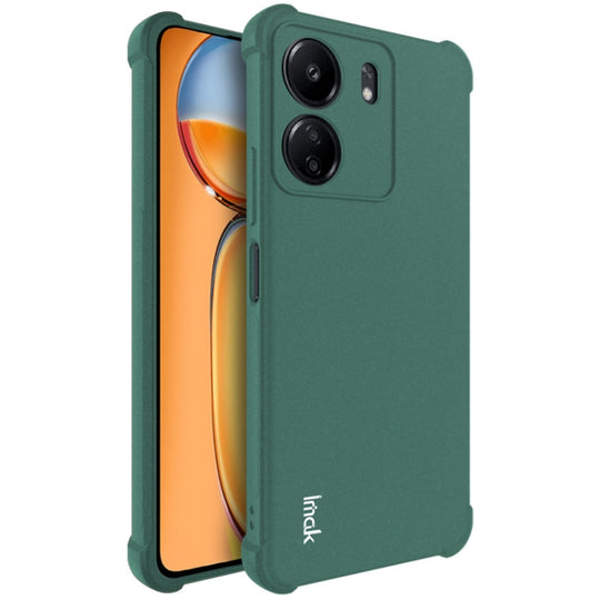 For Xiaomi Poco C65 4G/Redmi 13C 4G imak Shockproof Airbag TPU Phone Case(Matte Green)