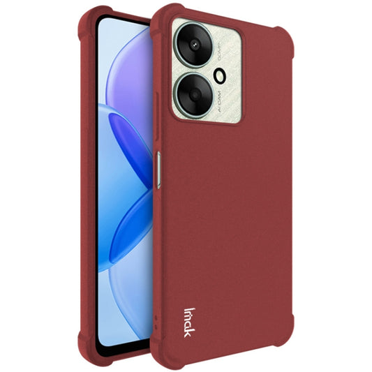 For Xiaomi Redmi 13C 5G/13R 5G imak Shockproof Airbag TPU Phone Case(Matte Red) - Xiaomi Cases by imak | Online Shopping UK | buy2fix