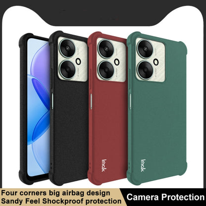 For Xiaomi Redmi 13C 5G/13R 5G imak Shockproof Airbag TPU Phone Case(Matte Red) - Xiaomi Cases by imak | Online Shopping UK | buy2fix