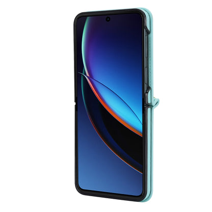 For Motorola Razr 40 Ultra Rhombic Texture Phone Case with Long & Short Lanyard(Green) by buy2fix