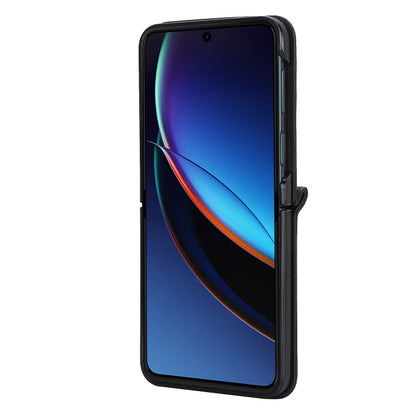 For Motorola Razr 40 Ultra Rhombic Texture Phone Case with Long & Short Lanyard(Dark Purple) by buy2fix