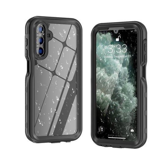 For Samsung Galaxy A15 5G RedPepper 360 Full Body Rugged IP68 Waterproof Phone Case(Black)