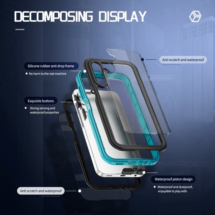 For Samsung Galaxy A15 5G RedPepper 360 Full Body Rugged IP68 Waterproof Phone Case(Blue) - Galaxy Phone Cases by RedPepper | Online Shopping UK | buy2fix