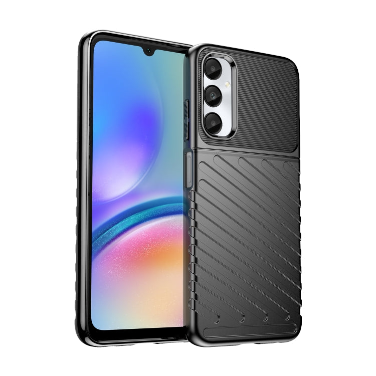 For Samsung Galaxy M14 4G Thunderbolt Shockproof TPU Phone Case(Black) by buy2fix