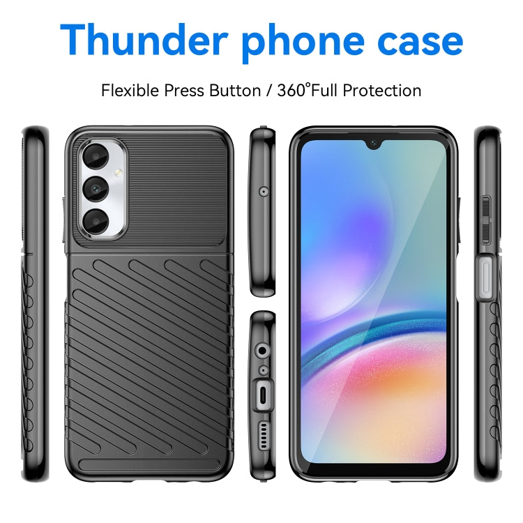 For Samsung Galaxy M14 4G Thunderbolt Shockproof TPU Phone Case(Black) by buy2fix