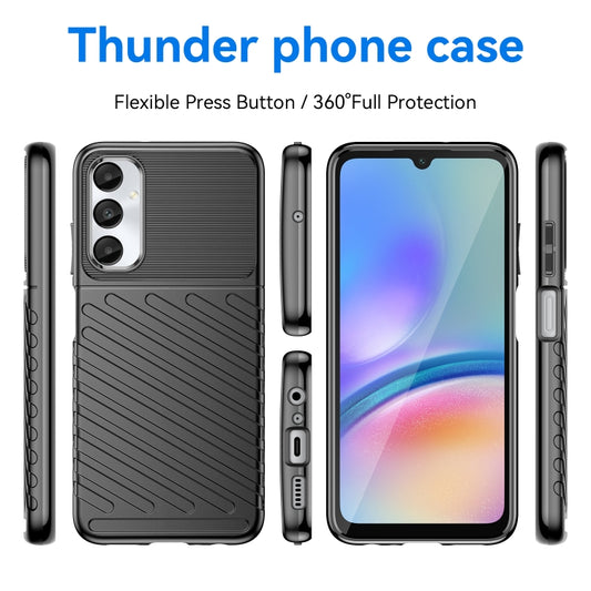 For Samsung Galaxy M14 4G Thunderbolt Shockproof TPU Phone Case(Black) by buy2fix