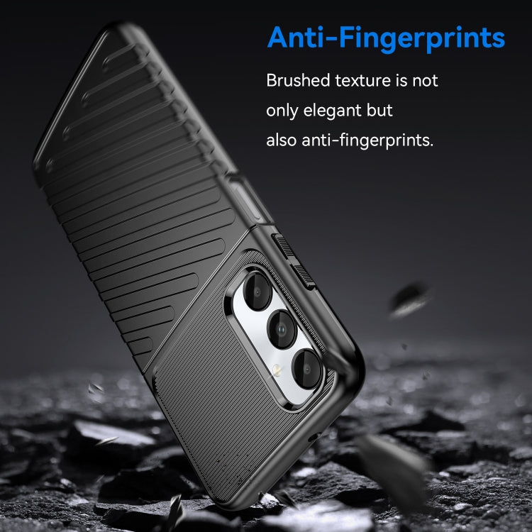 For Samsung Galaxy M14 4G Thunderbolt Shockproof TPU Phone Case(Black) by buy2fix