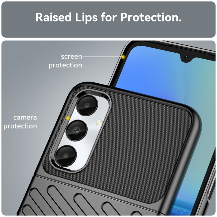 For Samsung Galaxy M14 4G Thunderbolt Shockproof TPU Phone Case(Black) by buy2fix