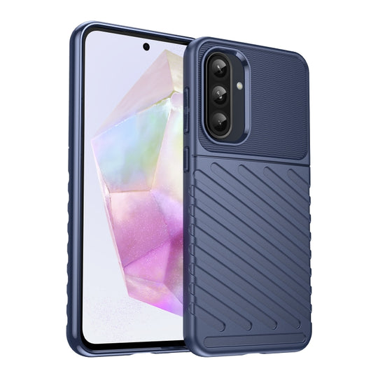 For Samsung Galaxy A56 5G Thunderbolt Shockproof TPU Phone Case(Blue)