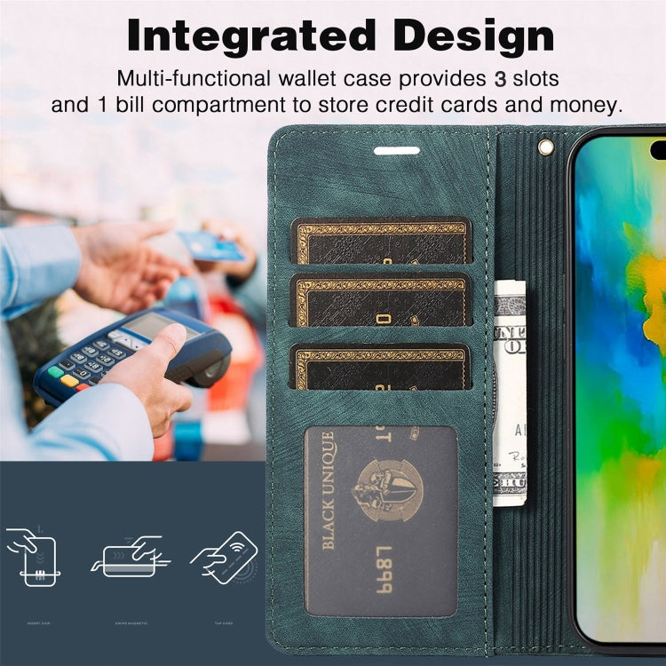 For iPhone 16 Pro Max Orchid Butterfly Embossed Leather Phone Case(Green) by buy2fix