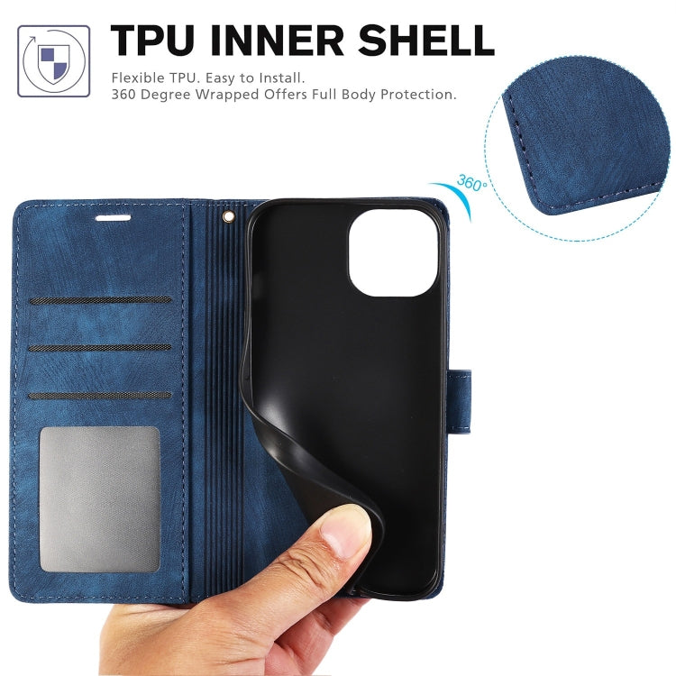 For iPhone 16 Pro Orchid Butterfly Embossed Leather Phone Case(Blue) by buy2fix