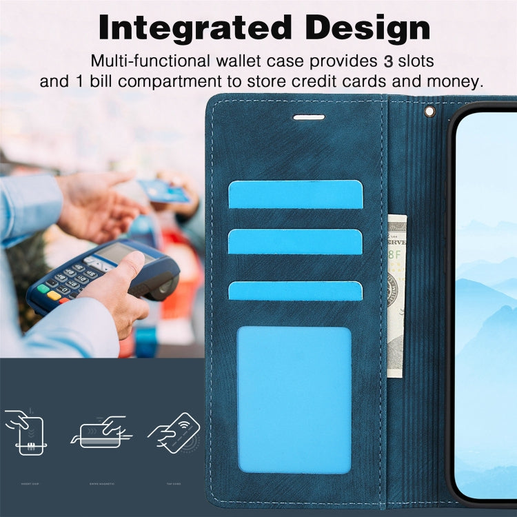 For iPhone 16 Orchid Butterfly Embossed Leather Phone Case(Blue) - iPhone 16 Cases by buy2fix | Online Shopping UK | buy2fix