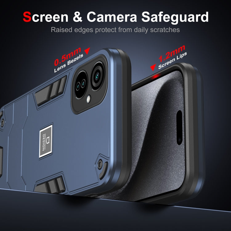 For Tecno Camon 19 Neo 2 in 1 Shockproof Phone Case(Blue) by buy2fix