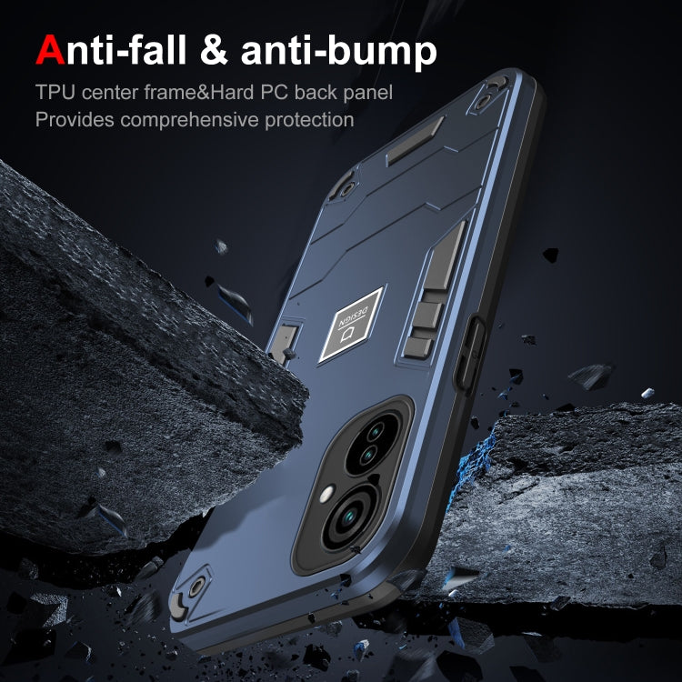 For Tecno Camon 19 Neo 2 in 1 Shockproof Phone Case(Blue) by buy2fix