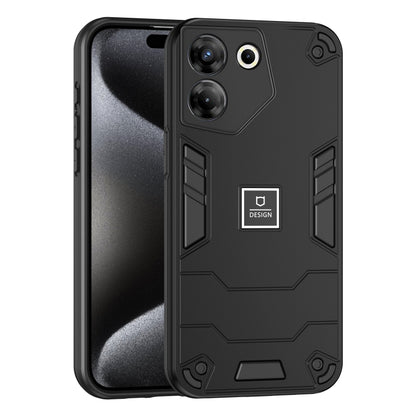 For Tecno Camon 20 Pro 5G 2 in 1 Shockproof Phone Case(Black) by buy2fix