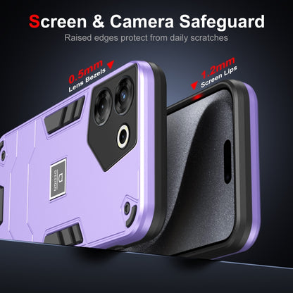 For Tecno Camon 20 Pro 5G 2 in 1 Shockproof Phone Case(Purple) by buy2fix