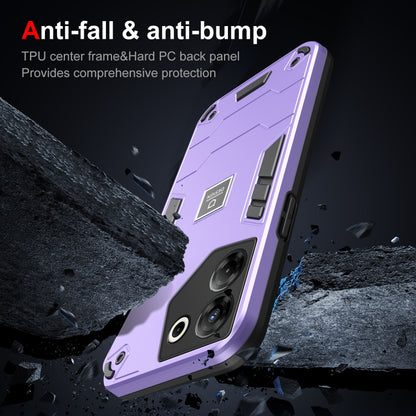 For Tecno Camon 20 Pro 5G 2 in 1 Shockproof Phone Case(Purple) by buy2fix