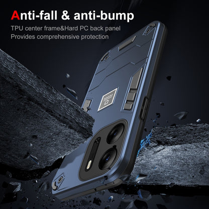 For Tecno Pop 7 Pro 2 in 1 Shockproof Phone Case(Blue) by buy2fix