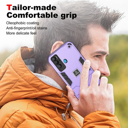 For Tecno Pova Neo 2 in 1 Shockproof Phone Case(Purple) by buy2fix