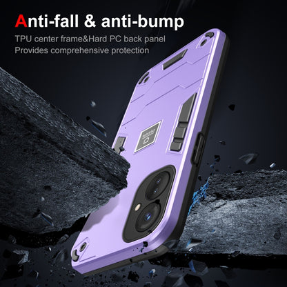 For Tecno Spark 9 Pro 2 in 1 Shockproof Phone Case(Purple) by buy2fix