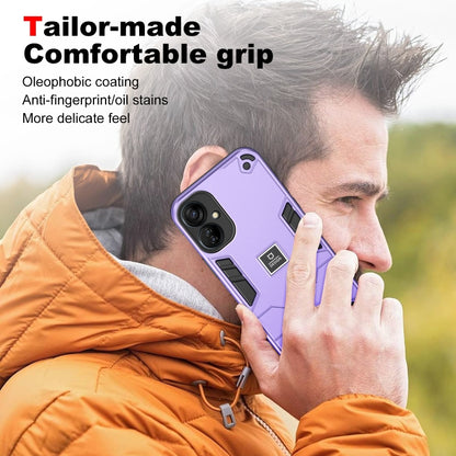 For Tecno Spark 9T 2 in 1 Shockproof Phone Case(Purple) by buy2fix
