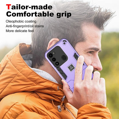 For Tecno Spark Go 2022 2 in 1 Shockproof Phone Case(Purple) by buy2fix