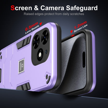 For Tecno Spark Go 2024 2 in 1 Shockproof Phone Case(Purple) by buy2fix
