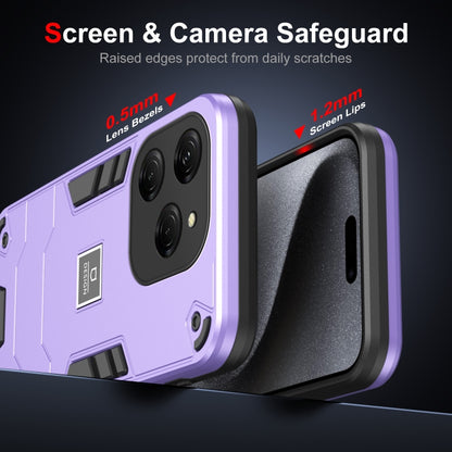 For Tecno Spark 20 Pro 2 in 1 Shockproof Phone Case(Purple) by buy2fix
