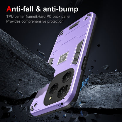 For Tecno Spark 20 Pro 2 in 1 Shockproof Phone Case(Purple) by buy2fix