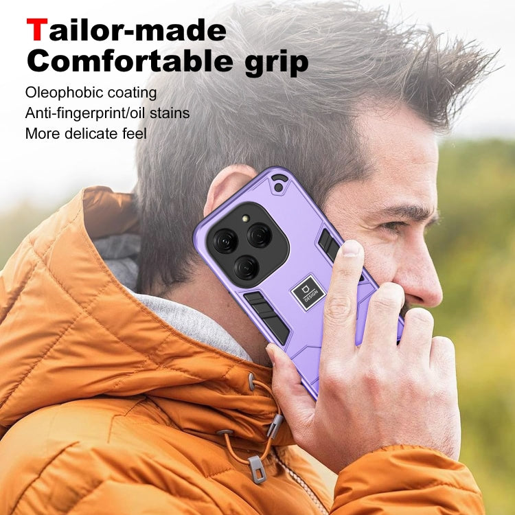For Tecno Spark 20 Pro 2 in 1 Shockproof Phone Case(Purple) by buy2fix