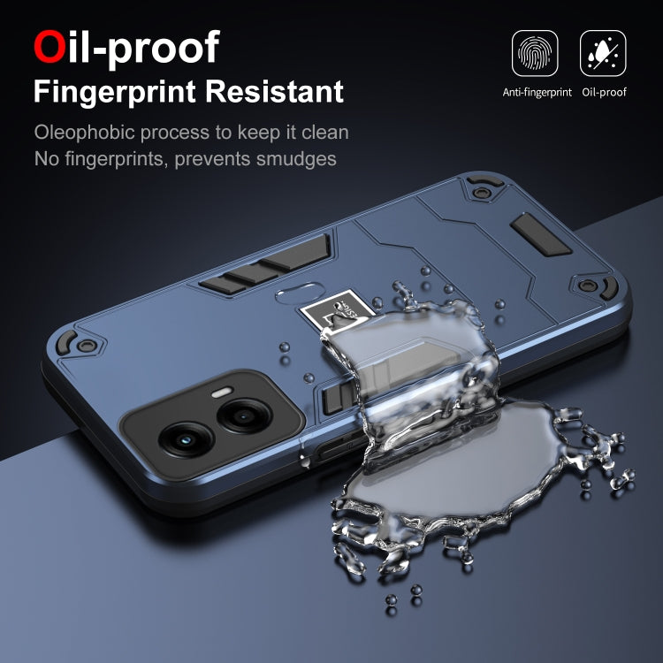 For Motorola Moto G Stylus 5G 2024 Shockproof TPU Hybrid PC Phone Case(Blue) by buy2fix