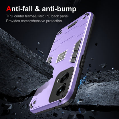 For Motorola Moto G Stylus 5G 2024 Shockproof TPU Hybrid PC Phone Case(Purple) by buy2fix