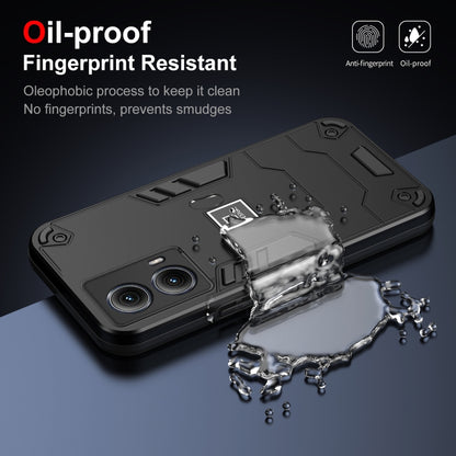 For Motorola Edge 5G 2024 Shockproof TPU Hybrid PC Phone Case(Black) by buy2fix