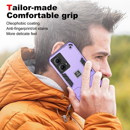 For Motorola Edge 5G 2024 Shockproof TPU Hybrid PC Phone Case(Purple) by buy2fix