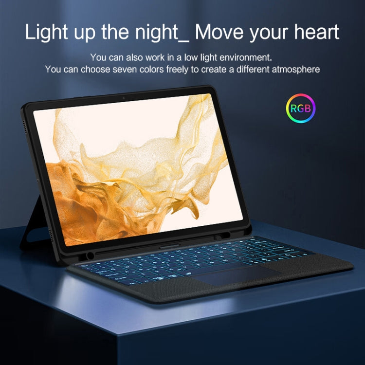 For Samsung Galaxy Tab S8 X700 / S7 T870 YJ-X700 Split Bluetooth Keyboard Leather Tablet Case by buy2fix