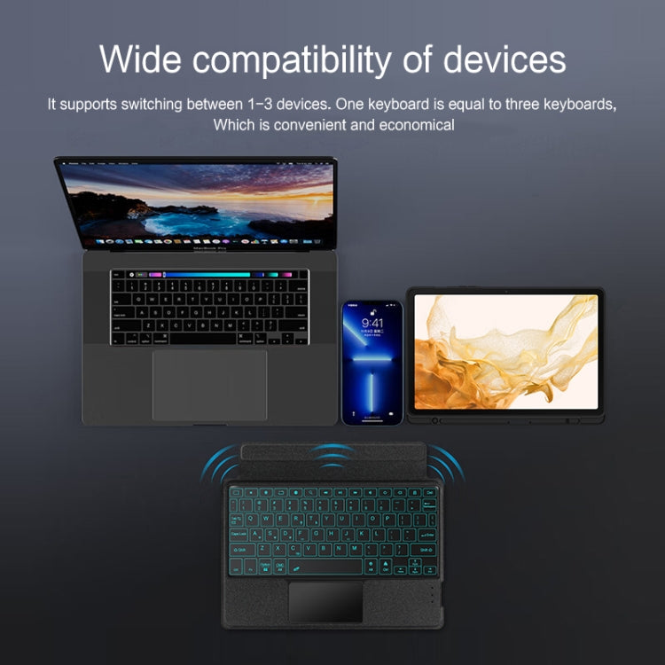 For Samsung Galaxy Tab S8 X700 / S7 T870 YJ-X700 Split Bluetooth Keyboard Leather Tablet Case by buy2fix