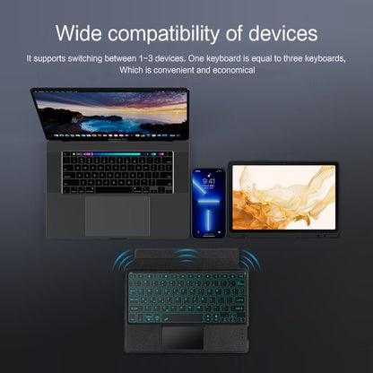 For Samsung Galaxy Tab S8 X700 / S7 T870 YJ-X700 Split Bluetooth Keyboard Leather Tablet Case by buy2fix