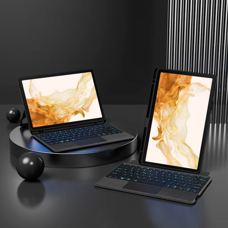 For Samsung Galaxy Tab S8 X700 / S7 T870 YJ-X700 Split Bluetooth Keyboard Leather Tablet Case by buy2fix