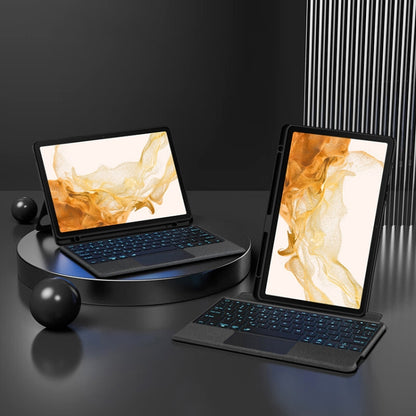 For Samsung Galaxy Tab S8 X700 / S7 T870 YJ-X700 Split Bluetooth Keyboard Leather Tablet Case by buy2fix