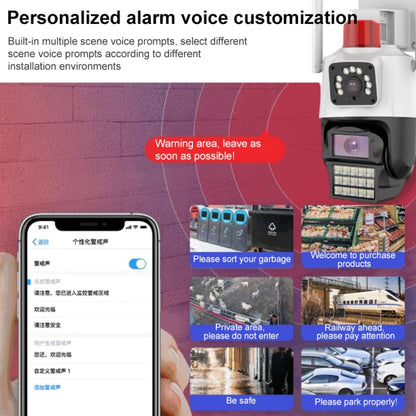 QX87 4MP WiFi Dual Camera Supports Two-way Voice Intercom & Humanoid Detection(US Plug) by buy2fix